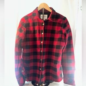 Orvis Red and Black Buffalo Plaid Shirt, Fleece Lined! Women’s Size Medium.